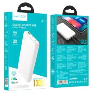 Power Bank Hoco J87 Tacker PD20W+QC3.0 power bank(10000mAh) white