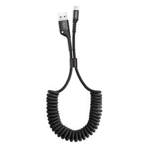 Кабель Baseus Fish eye Spring Data Cable USB For iP 2A 1m Black