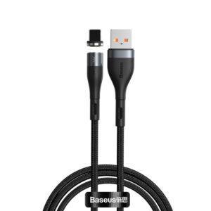 Кабель Baseus Zinc Magnetic Iphone 2.4a 1m grey+blac