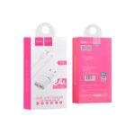 СЗУ HOCO C12 Smart dual USB 2.4A+lighting cable white