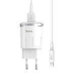 СЗУ HOCO C37A Thunder power single port charger Set lightning (EU)white
