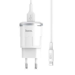 СЗУ HOCO C37A Thunder power single port charger Set lightning (EU)white