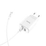 СЗУ HOCO C62A Victoria dual port charger set(Lightning)(EU) white