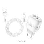 СЗУ HOCO C77A Highway Dual Port lightning white