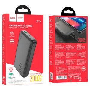 Power Bank Hoco J87A Tacker PD20W+QC3.0 power bank(20000mAh) black