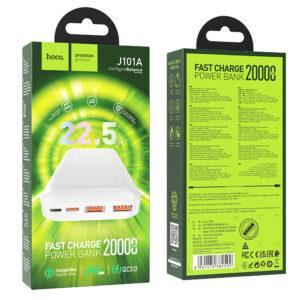 Power Bank Hoco J101A Astute 22.5W fully compatible power bank(20000mAh) white