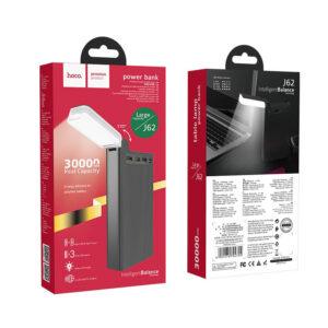 Power Bank Hoco J62 Jove table lamp mobile power bank(30000mAh) black
