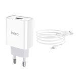 СЗУ HOCO C81A Asombroso single port charger set 2.1A (iP)(EU) white