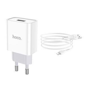 СЗУ HOCO C81A Asombroso single port charger set 2.1A (iP)(EU) white