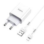 СЗУ HOCO C81A Asombroso single port charger set 2.1A (iP)(EU) white