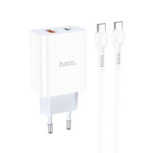 СЗУ HOCO C97A PD20W+QC3.0 charger set(Type-C to Type-C)(EU) White