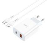 СЗУ HOCO C97A PD20W+QC3.0 charger set(Type-C to Type-C)(EU) White