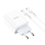 СЗУ HOCO C97A PD20W+QC3.0 charger set(Type-C to Type-C)(EU) White