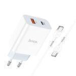 СЗУ HOCO C97A PD20W+QC3.0 charger set(Type-C to Type-C)(EU) White