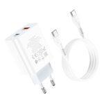 СЗУ HOCO C97A PD20W+QC3.0 charger set(Type-C to Type-C)(EU) White