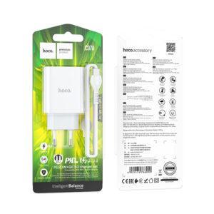 СЗУ HOCO C97A PD20W+QC3.0 charger set(Type-C to Type-C)(EU) White