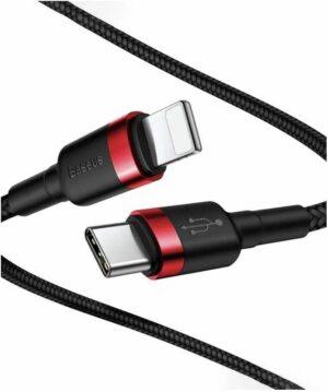 Кабель Baseus Cafule Cable Type-C to iP PD 20W 1m Red+Black
