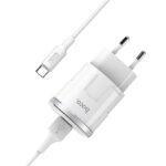 СЗУ HOCO C37A Thunder power single port charger Set Type-C (EU)white