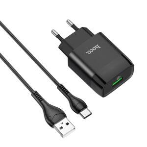 СЗУ HOCO C72Q Glorious single port QC3.0 Type-C black