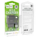 СЗУ HOCO C72Q Glorious single port QC3.0 Type-C black
