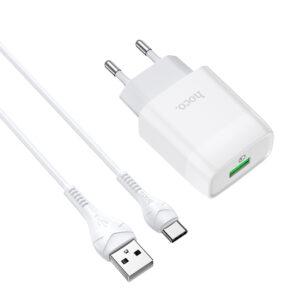 СЗУ HOCO C72Q Glorious single port QC3.0 Type-C white
