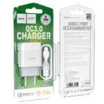 СЗУ HOCO C72Q Glorious single port QC3.0 Type-C white