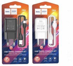 СЗУ HOCO C96A single port charger set 2.1A (Type-C)(EU) black