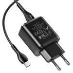 СЗУ HOCO N6 Charmer dual port QC3.0 charger set(Type-C)(EU) black