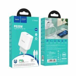 СЗУ HOCO C104A Stage single port PD20W charger(EU) white