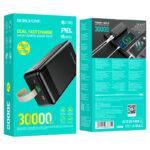 Power Bank BOROFONE BJ19B Incredible PD20W+QC3.0 power bank(30000mAh) black