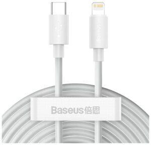 Кабель Baseus Pudding Series Fast Charging Cable USB to iP 2.4A 1.2m Stellar White