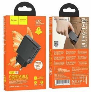 СЗУ HOCO N37 Delgado single port PD20W charger black