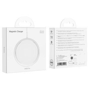Беспроводное ЗУ HOCO CW30 Pro Original series magnetic wireless fast charger silver