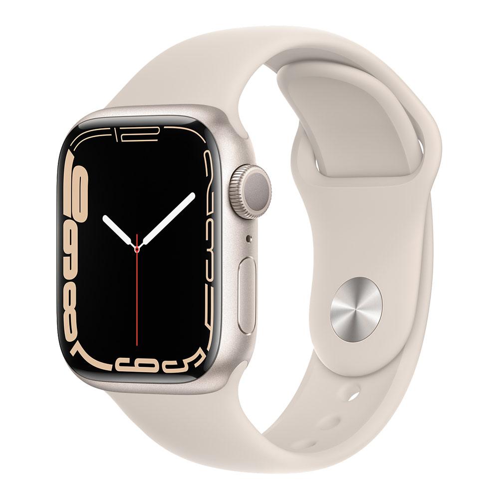 Apple WATCH Series 7 GPS 41mm Starlight Aluminium case Sport band white MKN63LL/A Apple WATCH Series 7 GPS 41mm Starlight Aluminium case Sport band white MKN63LL/A