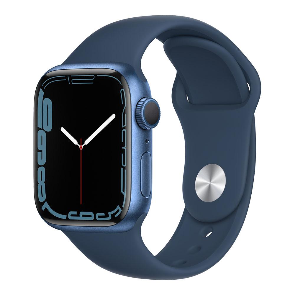 Apple WATCH Series 7 GPS 45mm Blue Aluminium Abyss case Sport band MKN53LL/A Apple WATCH Series 7 GPS 45mm Blue Aluminium Abyss case Sport band MKN53LL/A