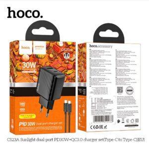СЗУ HOCO CS23A Sunlight dual port PD30W+QC3.0 charger black