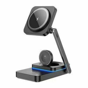 Беспроводное ЗУ CQ10 Consuelo folding 3-in-1 wireless fast charger black