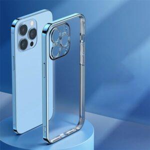 Чехол ROCK Electroplated Matte Protection Case TPU 14ProMax blue