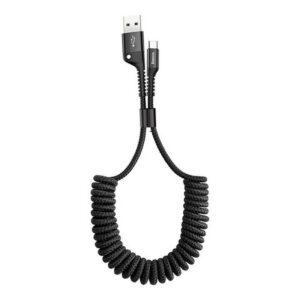 Кабель Baseus Fish-eye Spring Data Cable USB For Type-C 2A 1m Black