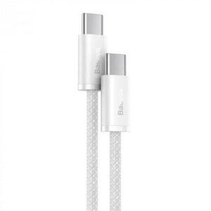 Кабель Baseus Pudding Series Fast Charging Cable Type-C to Type-C 100W 1.2m Stellar White