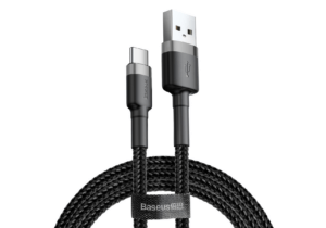 Кабель Baseus cafule Cable USB For Type-C 2A 2M Gray+Black