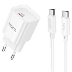 СЗУ HOCO C146A Charm single port PD20W charger set(C to C) white