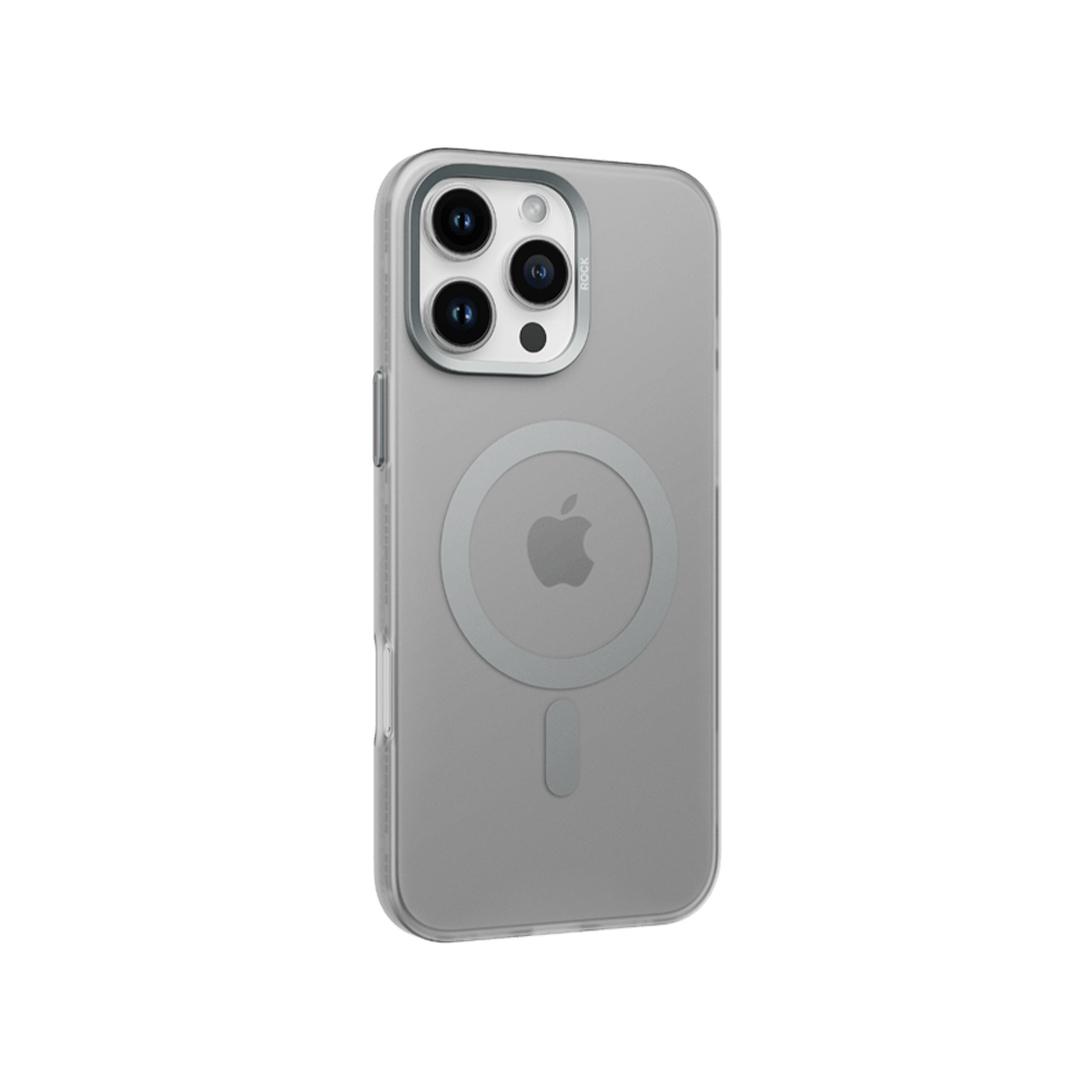 Чехол ROCK Matte Series with Magnetic PET+TPU+Aluminum Alloy iPhone 16ProMax Grey Чехол ROCK Matte Series with Magnetic PET+TPU+Aluminum Alloy iPhone 16ProMax Grey