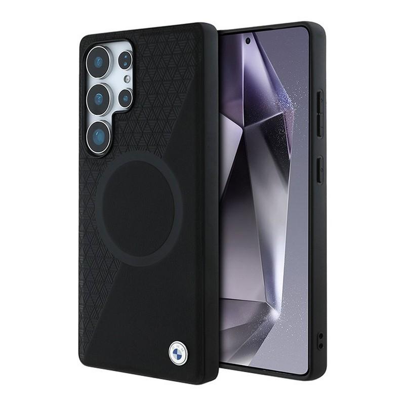BMW для Galaxy S25 Ultra чехол Leather Half Textured with Ring Metal logo Hard Black (MagSafe) BMW для Galaxy S25 Ultra чехол Leather Half Textured with Ring Metal logo Hard Black (MagSafe)