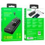 Power Bank BOROFONE BJ20A Mobile power bank with digital display and cable(20000mAh) black