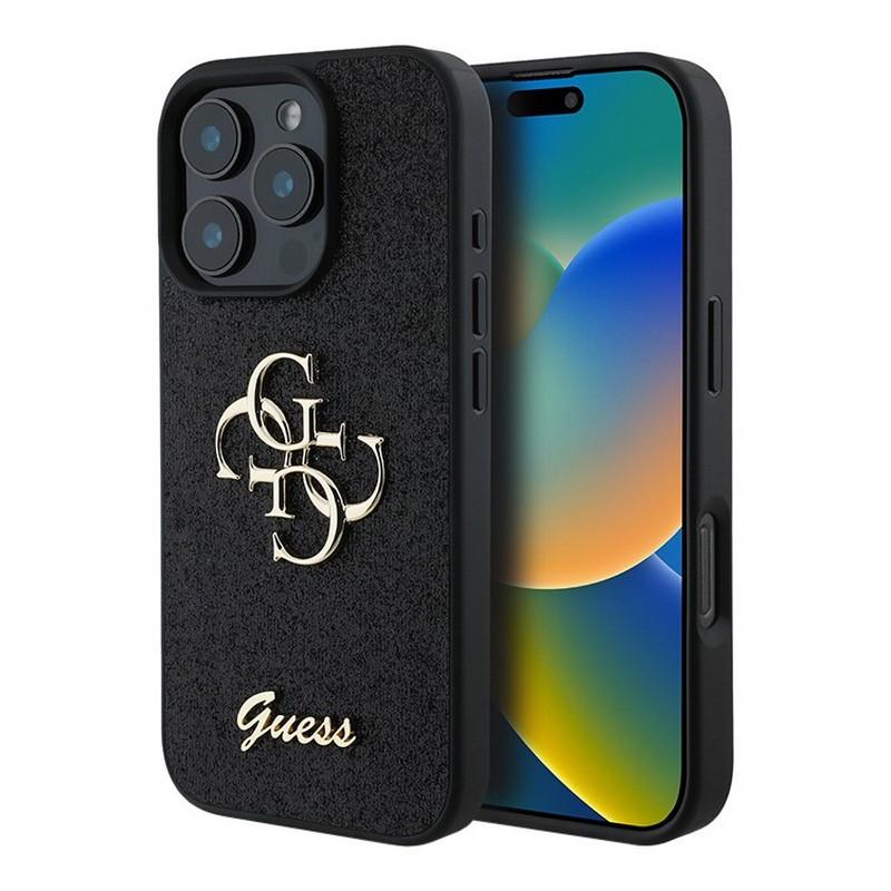 Guess для iPhone 16 Pro Max чехол Fixed Glitters 4G Big metal logo Hard Black Guess для iPhone 16 Pro Max чехол Fixed Glitters 4G Big metal logo Hard Black